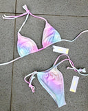 Velvet Rainbow Tie Dye Bikini Bottom